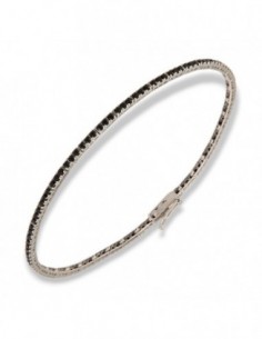 Bracciale Oro Bianco Tennis Zirconi Neri 1,5MM [0e57650d]