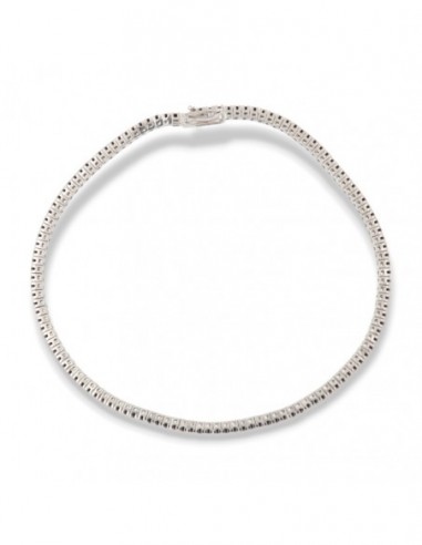 Bracciale Oro Bianco Tennis Zirconi Neri 1,5MM [6244f525]