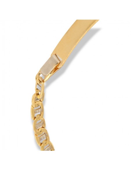 Bracciale Oro Giallo Piastra Centr. Maglia Marina [30cc38a7]