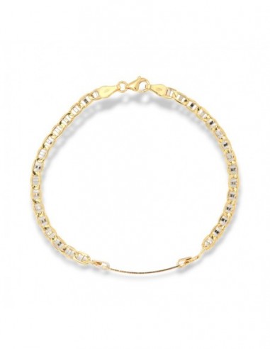 Bracciale Oro Giallo Piastra Centr. Maglia Marina [359c7fb9]