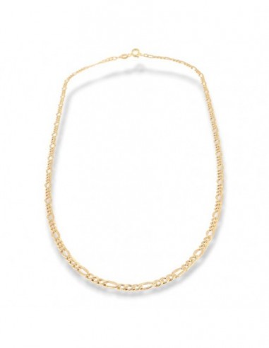 Collana Oro Giallo Grumetta 3+1 Sfaccettata [b11497bb]