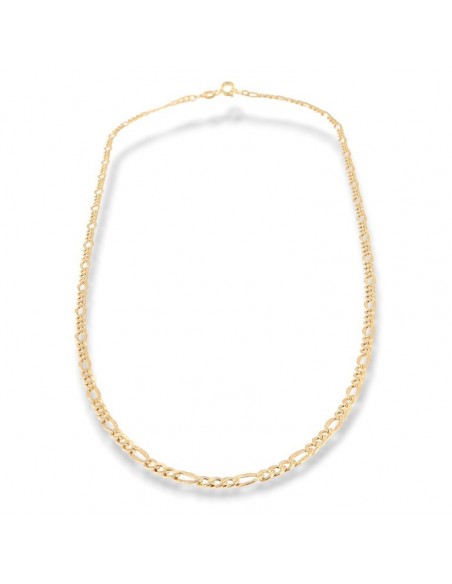 Collana Oro Giallo Grumetta 3+1 Sfaccettata [b11497bb]