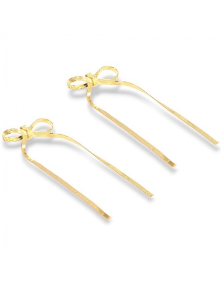 Orecchini Argento Dorato Fiocco [c2376bd2]