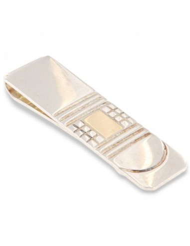 Fermasoldi Argento Rodiato Piastra Oro Giallo [c46f089c]