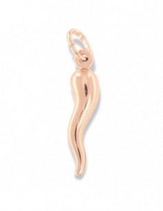 Ciondolo Argento Rosato Corno Portafortuna 26MM [54036633]