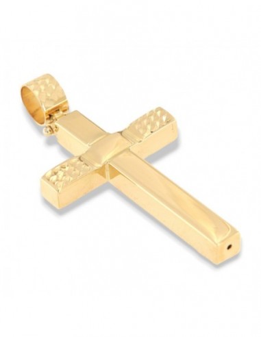 Ciondolo Oro Giallo Croce Bordi Ornati [d208afb2]