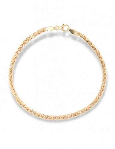 Bracciale Oro Giallo Quadrispiga 3,65gr [2777acbd]