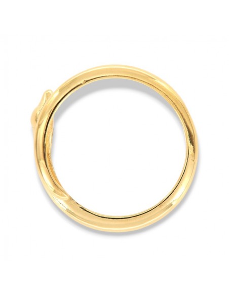 Anello Argento Dorato Serpente Liscio [0b2eb216]