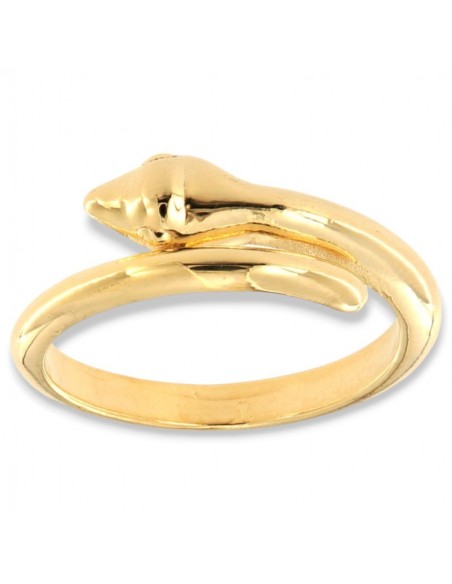 Anello Argento Dorato Serpente Liscio [d208f11b]
