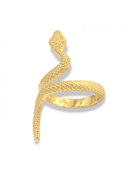 Anello Argento Dorato Serpente Aggrovigliato [665c5d02]