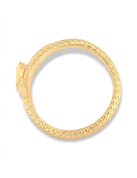 Anello Argento Dorato Serpente Aggrovigliato [d1419c06]