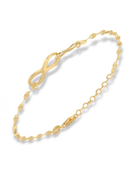 Bracciale Argento Dorato Infinito Maglia Mirror [ccdf442b]