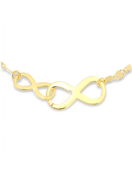 Bracciale Argento Dorato Infinito Maglia Mirror [b036e7ea]