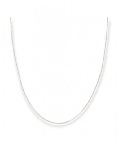 Collana Oro Bianco Veneziana Rigata 2,55GR [134055e7]