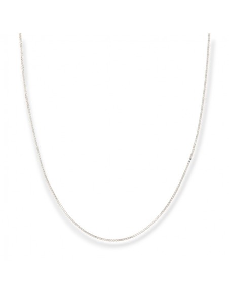 Collana Oro Bianco Veneziana Rigata 2,55GR [134055e7]