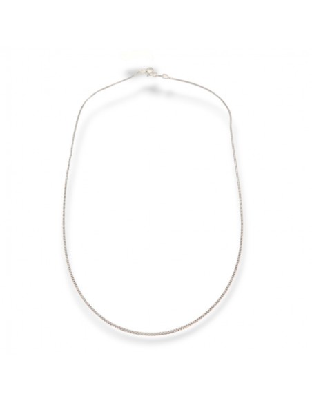 Collana Oro Bianco Veneziana Rigata 2,55GR [5d76092f]