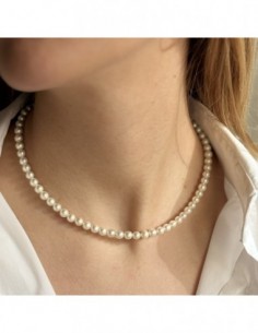Collana Argento Rodiato Perle Sintetiche [dca8408d] 2