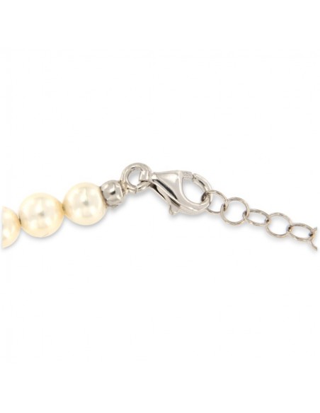 Collana Argento Rodiato Perle Sintetiche [c65c8cd3]