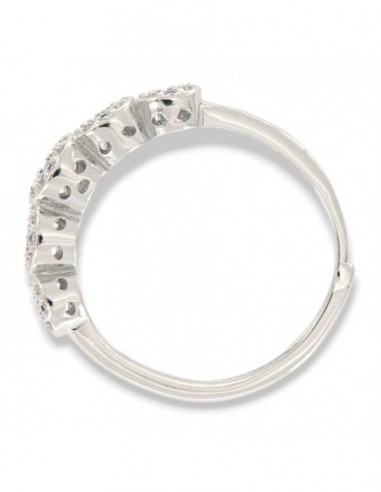 Anello Argento Rodiato Riviera Magic 5 Pietre Blu [60d0300a]
