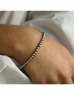 Bracciale Argento Rodiato Sfere Lisce 4MM [ea7cb115] 2