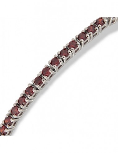 Bracciale Argento Tennis Zirconi Rossi 2MM [1cf45968]