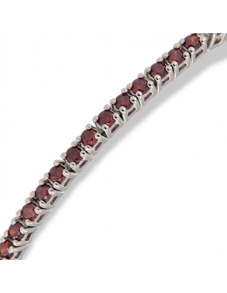 Bracciale Argento Tennis Zirconi Rossi 2MM [1cf45968]