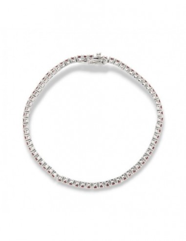 Bracciale Argento Tennis Zirconi Rossi 2MM [19a41e76]