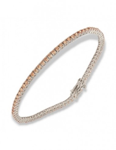 Bracciale Argento Tennis Zirconi Champagne 2MM [60e3d1db]