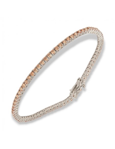 Bracciale Argento Tennis Zirconi Champagne 2MM [60e3d1db]
