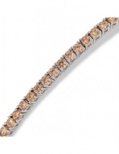 Bracciale Argento Tennis Zirconi Champagne 2MM [0ed853d2]