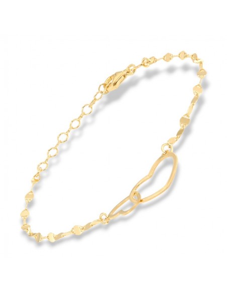 Bracciale Argento Dorato Maglia Mirror Cuori [57c1fe2d]