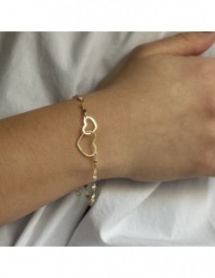 Bracciale Argento Dorato Maglia Mirror Cuori [57c1fe2d] 2