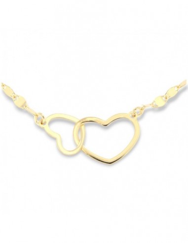 Bracciale Argento Dorato Maglia Mirror Cuori [bed21e83]