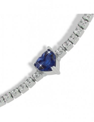 Bracciale Argento Rodiato Tennis Cuore Centrale [312cb651]