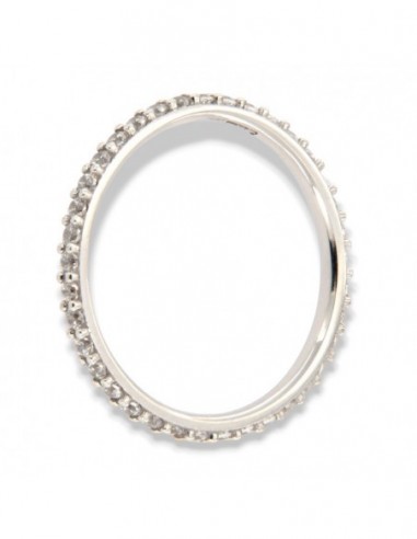 Anello Oro Bianco Eternity Zirconi Bianchi 1,5MM [3f26a1a1]