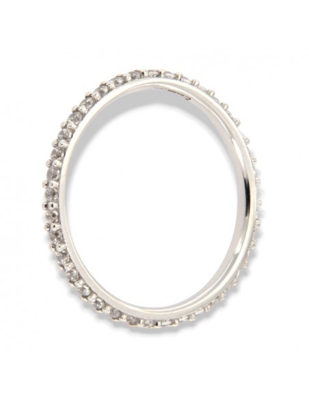 Anello Oro Bianco Eternity Zirconi Bianchi 1,5MM [3f26a1a1]