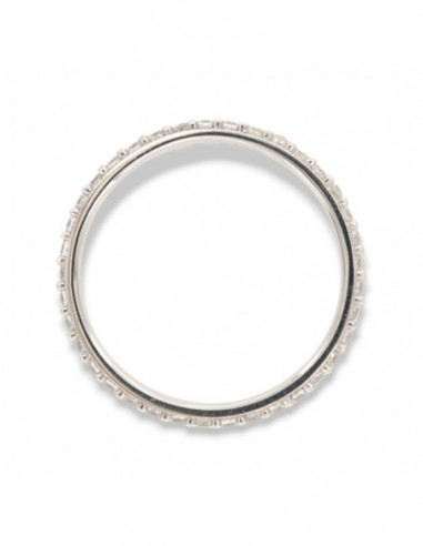 Anello Oro Bianco Eternity Zirconi Bianchi 1,5MM [883b60a5]