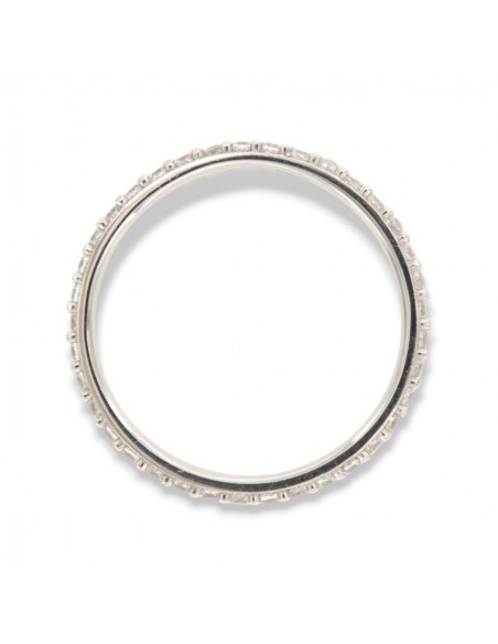 Anello Oro Bianco Eternity Zirconi Bianchi 1,5MM [883b60a5]