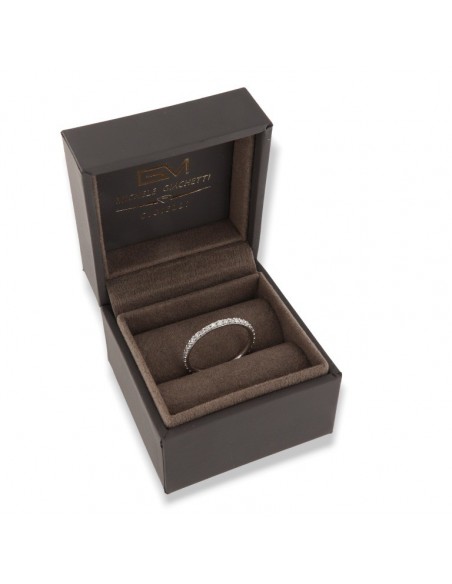 Anello Oro Bianco Eternity Zirconi Bianchi 1,5MM [e600e2ac]