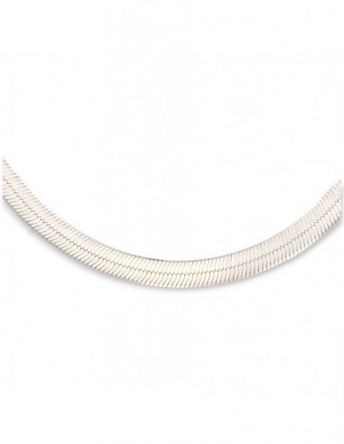 Collana Argento Rodiato Maglia Snake Sottile [fbefa21b]