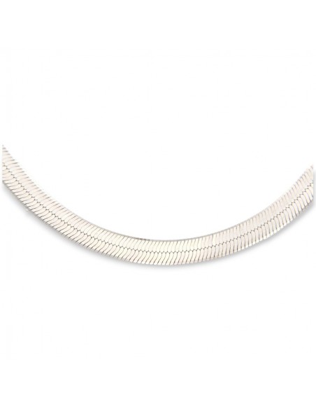 Collana Argento Rodiato Maglia Snake Sottile [fbefa21b]