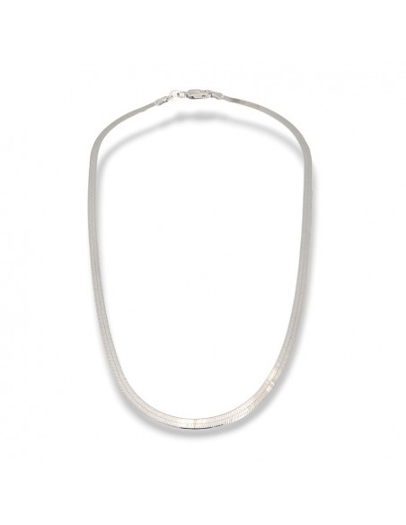 Collana Argento Rodiato Maglia Snake Sottile [febfe505]