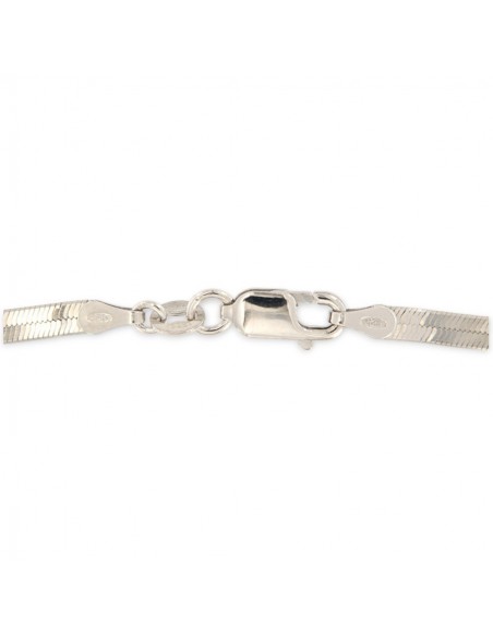 Collana Argento Rodiato Maglia Snake Sottile [49a22401]