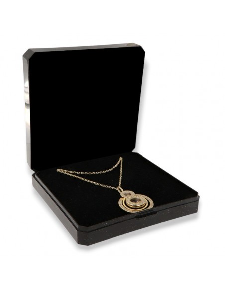 Collana Argento Dorato Pendente Zirconi Bianchi [98d617df]