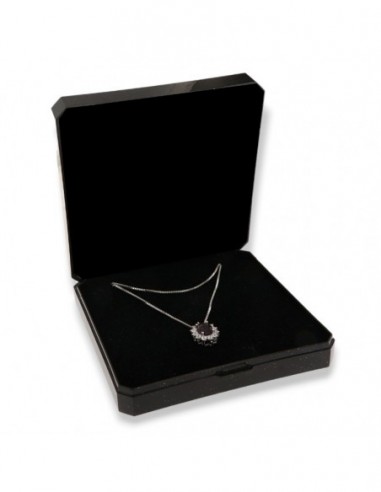 Collana Argento Rodiato Principesa Viola 8x6MM [968fa6dc]