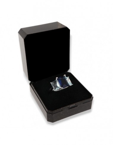 Anello Argento Rodiato Trilogy Pietre Blu Rettangolari [a3c87c08]