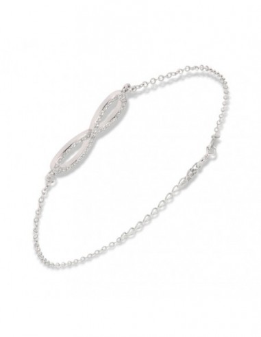 Bracciale Argento Rodiato Infinito Zirconi Bianchi [d42304d2]
