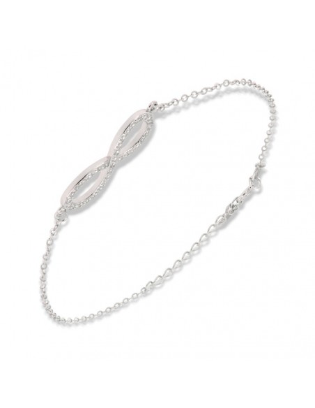 Bracciale Argento Rodiato Infinito Zirconi Bianchi [d42304d2]