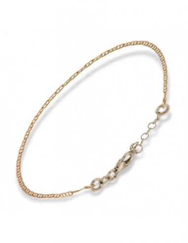 Bracciale Argento Dorato Maglia Marina [1160e510]