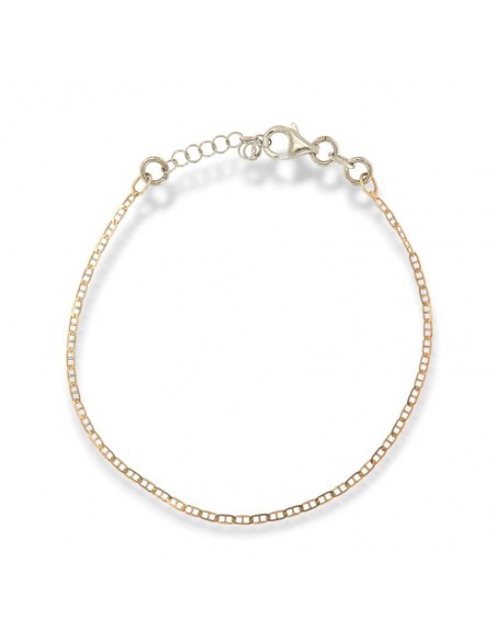Bracciale Argento Dorato Maglia Marina [b89cc276]